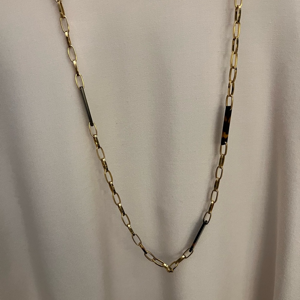 Faux tortoise paperclip necklace ( vintage 1980’s)